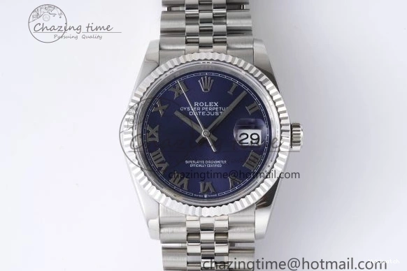 Steel Dial JDF on 904L DateJust 36 Markers V2 SS Bracelet Blue Jubilee 126234 Roman 1230